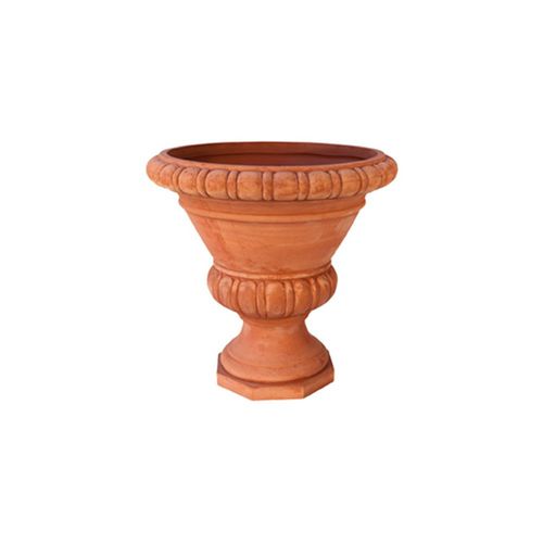 Pot de jardin en terracotta - Calice Baccellato con Base Ottagonale - cestenoli srl - rond / résidentiel