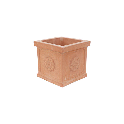 Pot de jardin en terracotta - Cubo con Rosetta  - cestenoli srl - carré / résidentiel