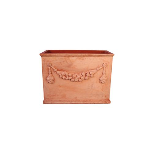 Jardinière en terracotta - Festonata Impruneta - cestenoli srl - rectangulaire / fait main / en hauteur