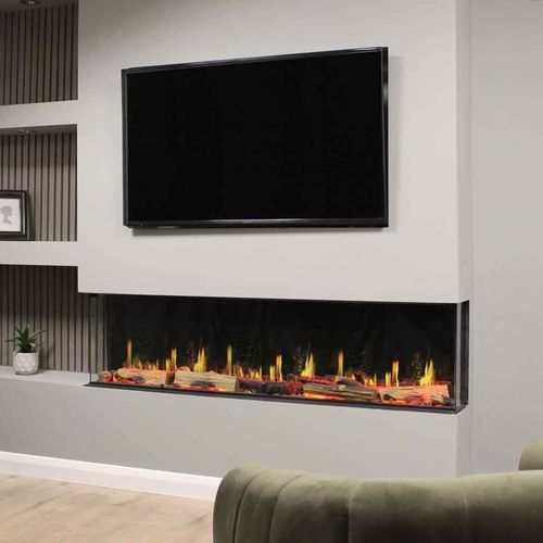 Insert de cheminée électrique - Iconic Trance - Heat Design - contemporain / effet flamme / télécommandé