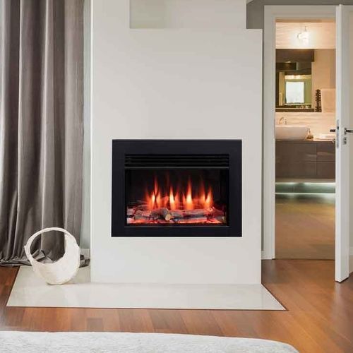 Insert de cheminée électrique - Iconic 530 - Heat Design - en acier / en inox / contemporain