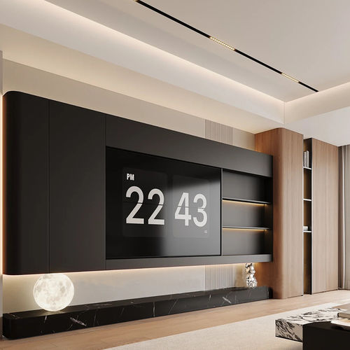 Meuble TV contemporain - DFD-BE-02 - Dief Flooring - lowboard / sur mesure / avec câblage dissimulé