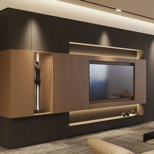 Meuble TV contemporain - DFD-BE-04 - Dief Flooring - lowboard / sur mesure / avec câblage dissimulé