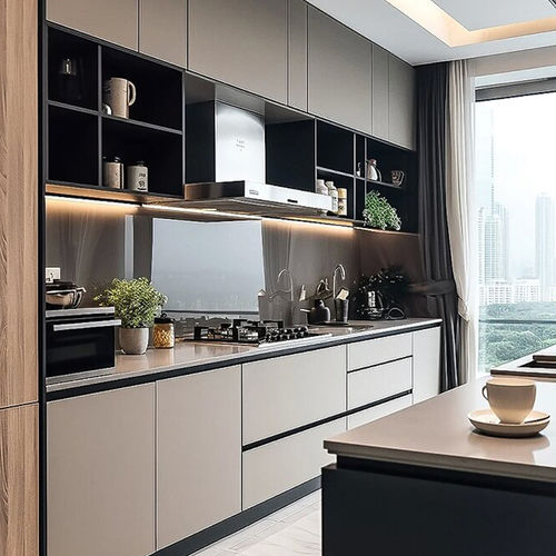 Cuisine contemporaine - DFD-KC-04 - Dief Flooring - en bois / en pierre / de grande taille