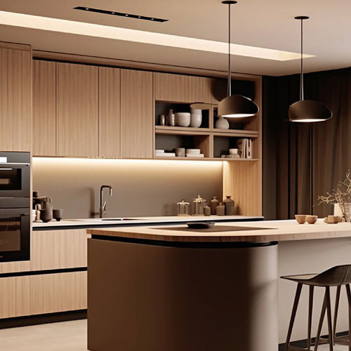 Cuisine contemporaine - DFD-KC-05 - Dief Flooring - en bois / en pierre / avec îlot