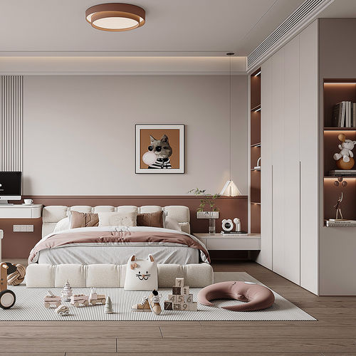 Chambre d'enfant blanche - DFD-GR-03 - Dief Flooring - marron / couleur personnalisable / en bois