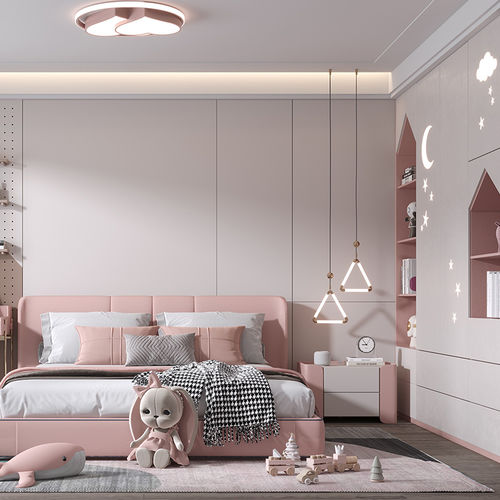 Chambre d'enfant grise - DFD-GR-06 - Dief Flooring - rose / couleur personnalisable / en bois