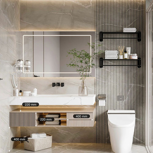 Meuble vasque mural - DFD-BV-04 - Dief Flooring - en bois / en marbre / contemporain