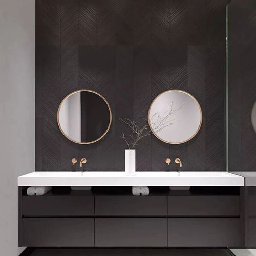 Meuble vasque double - DFD-BV-07 - Dief Flooring - mural / en bois / en marbre