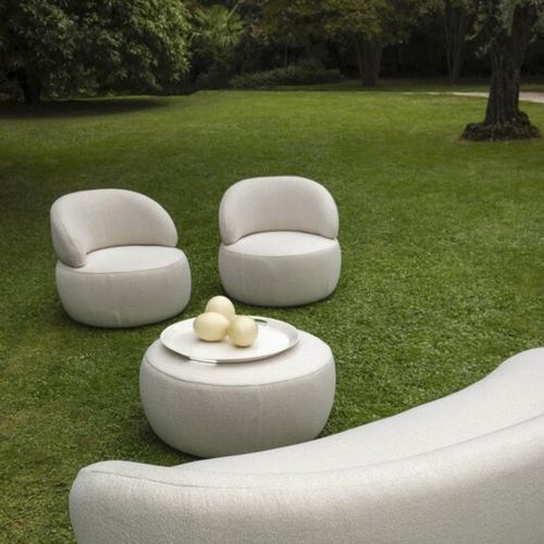 Fauteuil contemporain - Doku - WOW ITALY - en tissu / rond / avec revêtement amovible