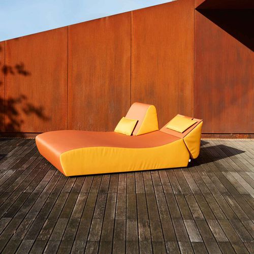Bain de soleil contemporain - Rest - WOW ITALY - en tissu / en bois / dossier ajustable