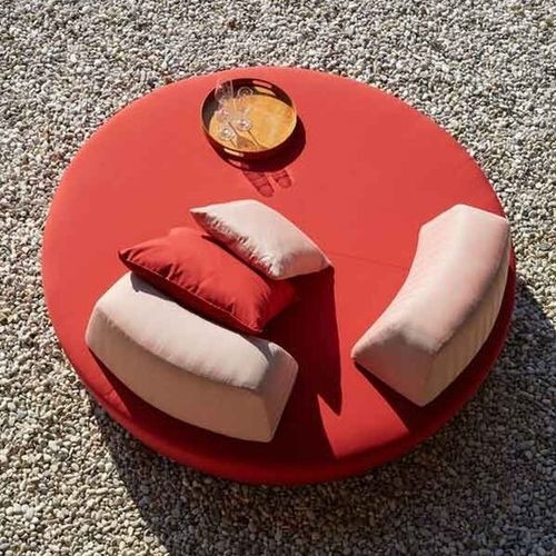 Méridienne contemporaine - Button - WOW ITALY - en tissu / en bois / d'extérieur