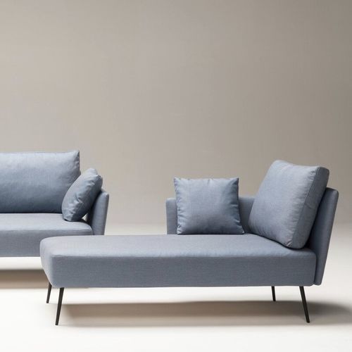 Méridienne contemporaine - Marella - WOW ITALY - en tissu / avec piètement en acier / d'extérieur