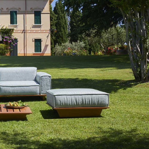 Ottoman contemporain - Geta - WOW ITALY - en tissu / en iroko / carré