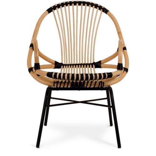 Fauteuil contemporain - 114022-NAT - BAMBO BLAU - en rotin / en rotin / empilable