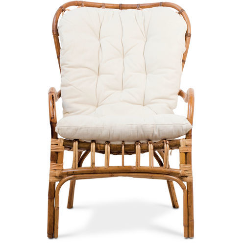 Fauteuil contemporain - 114025-NAT - BAMBO BLAU - en tissu / en rotin / écologique