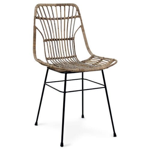 Chaise contemporaine - 118007 - BAMBO BLAU - d'intérieur / d'extérieur / en rotin