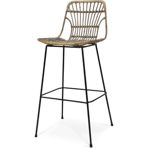 Chaise de bar contemporaine - 118008 - BAMBO BLAU - d'intérieur / d'extérieur / en rotin