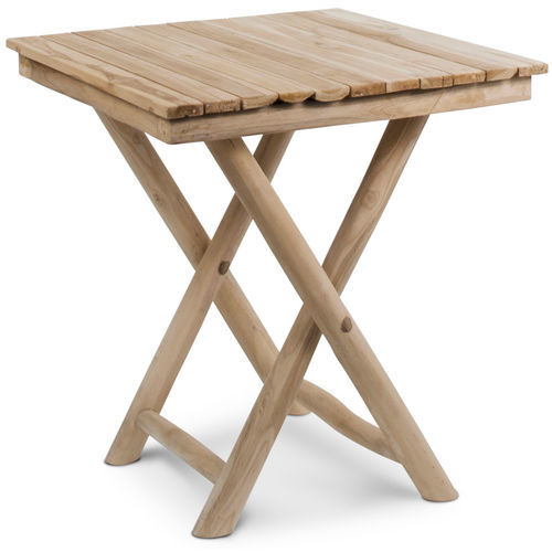 Table contemporaine - 933030 - BAMBO BLAU - en teck / avec piètement en teck / carrée