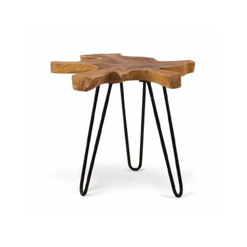 Table d'appoint contemporaine - 933072 - BAMBO BLAU - en bois / avec piètement en métal / 3 pieds