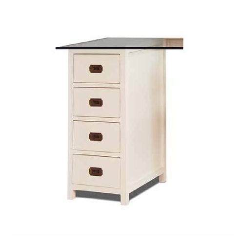 Caisson de bureau en bois - 930120-IVO - BAMBO BLAU - en verre / à 4 tiroirs