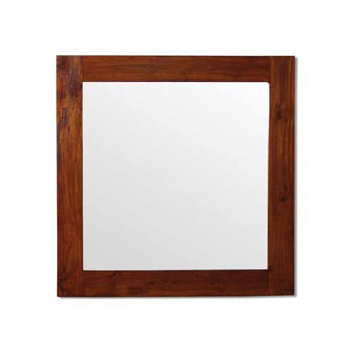Miroir mural - 930041/100-BAS - BAMBO BLAU - classique / carré / en bois