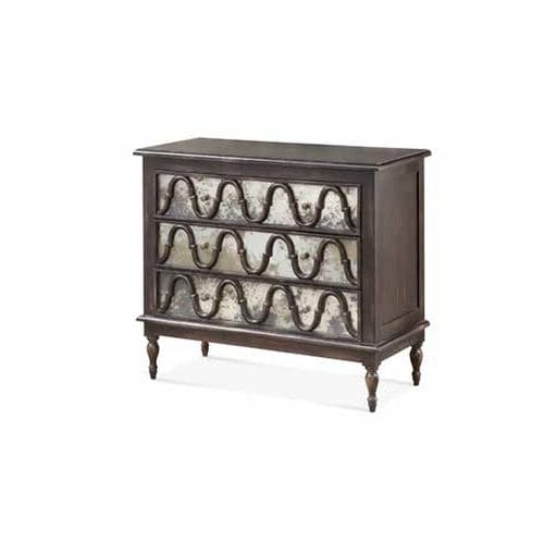 Commode classique - 940971-NEG - BAMBO BLAU - en bois / rectangulaire / 3 tiroirs
