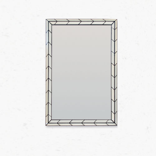 Miroir mural - 805115 - BAMBO BLAU - contemporain / rectangulaire / blanc