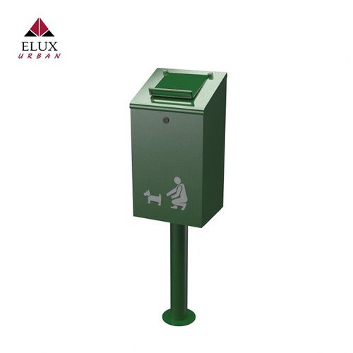 Poubelle canine - DOG 696 - Elux srl - sur pied / fixation au sol / en acier galvanisé