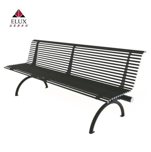 Banc public contemporain - Allegra 761 - Elux srl - en tôle d'acier / en acier galvanisé / en acier inoxydable