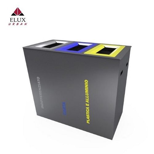 Poubelle publique - COURMAYEUR 698/3 - Elux srl - de tri sélectif / sur pied / à poser