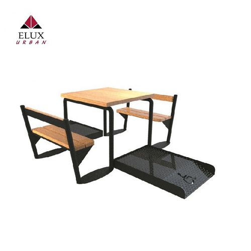 Table de pique-nique pour personnes à mobilité réduite - Tavolo disabili 455H - Elux srl - contemporaine / en pin / en iroko