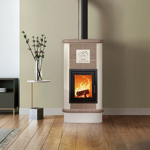 Poêle à bois - QUADRA 4 LEVELS - Cerampiù Srl - 8 kW / mixte / au sol