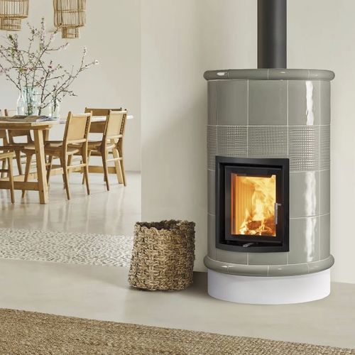 Poêle à bois - RONDÒ 4 LEVELS - Cerampiù Srl - électrique / 8 kW / multicombustible