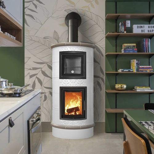 Poêle à bois - GOURMET - Cerampiù Srl - électrique / 8 kW / multicombustible