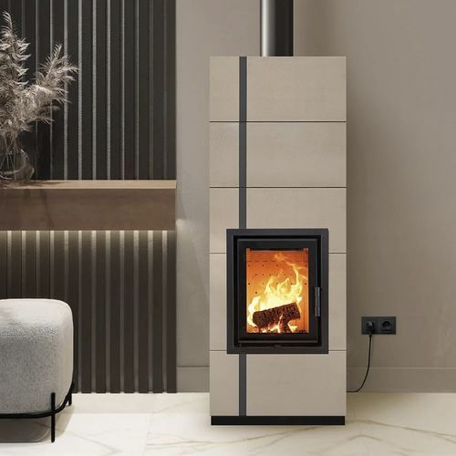 Poêle à bois - MEDIUM - Cerampiù Srl - 8 kW / multicombustible / au sol