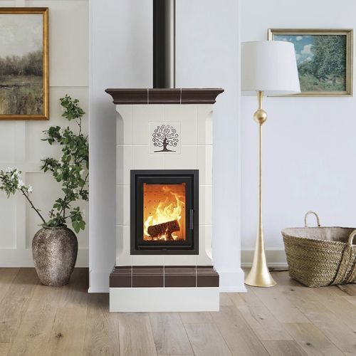 Poêle à bois - NOBILE 4 LEVELS - Cerampiù Srl - électrique / 8 kW / multicombustible