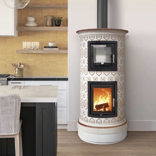 Poêle à bois - BUFFET - Cerampiù Srl - électrique / 8 kW / multicombustible