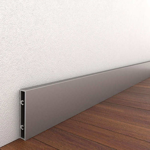 Plinthe argentée - FALKIT&reg; - Alu-Stock SA - en aluminium / rectangulaire / 100% recyclable