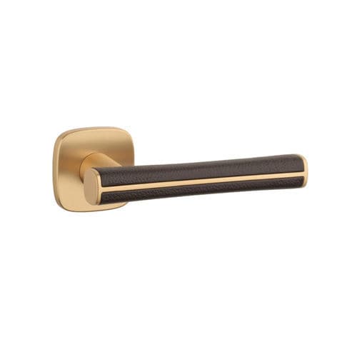 Poignée de porte - DAVIDIA QR - ENGER - en métal / en cuir / contemporaine
