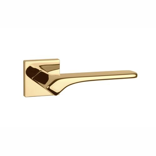 Poignée de porte - BERGENIA Q - ENGER - en métal / bois / contemporaine