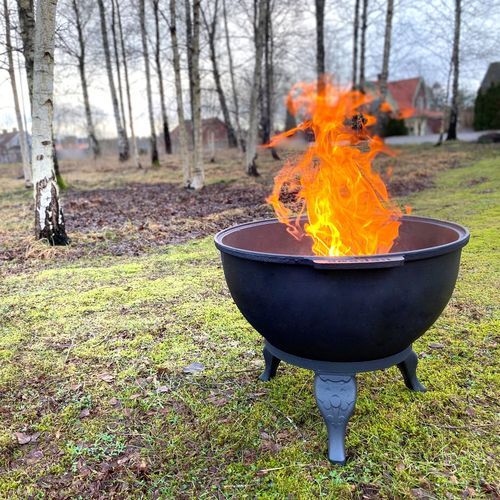 Brasero de jardin à bois - Westbo of Sweden AB - en fonte / rond / noir