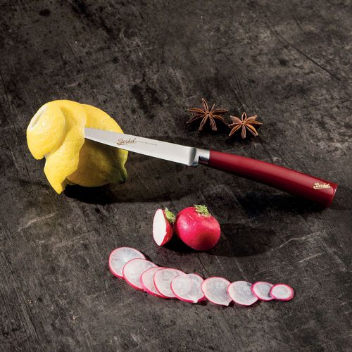 Couteau d'office avec manche en résine - ELEGANCE 11 RED  - Berkel - avec lame en acier inoxydable