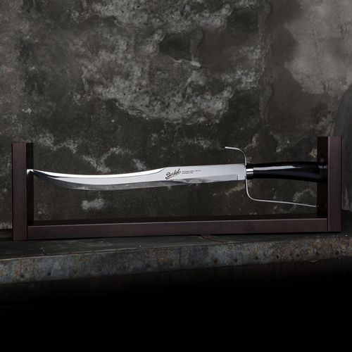 Couteau de cuisine avec manche en corne - SUPERIOR CHAMPAGNE SABRE BLACK BUFFALO - Berkel - avec lame en acier inoxydable