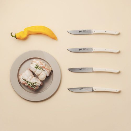 Couteau à steak avec manche en plastique - COLOR SET OF 4 CREAM - Berkel - avec lame en acier inoxydable
