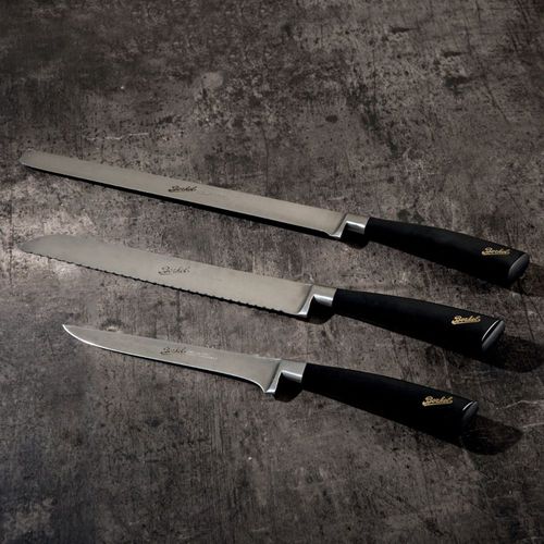 Couteau de cuisine avec manche en résine - ELEGANCE SET OF 3 BLACK - Berkel - avec lame en acier inoxydable