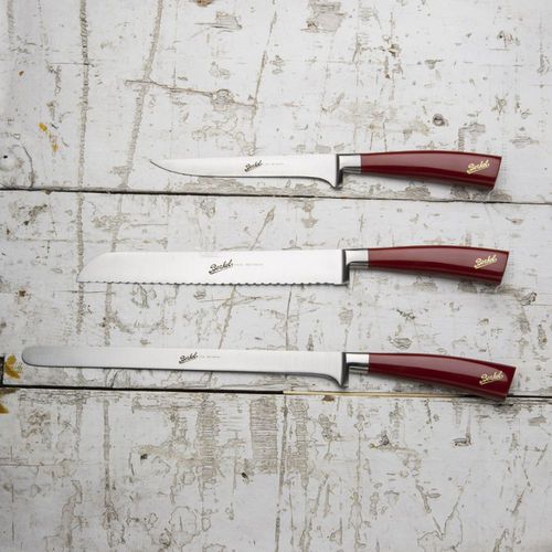 Couteau de cuisine avec manche en résine - ELEGANCE SET OF 3 RED - Berkel - avec lame en acier inoxydable