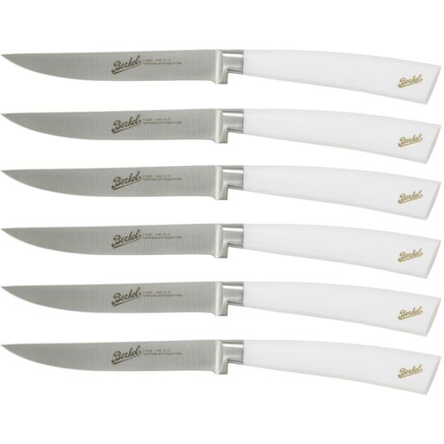 Couteau à steak avec manche en résine - ELEGANCE SET OF 6 WHITE - Berkel - avec lame en acier inoxydable