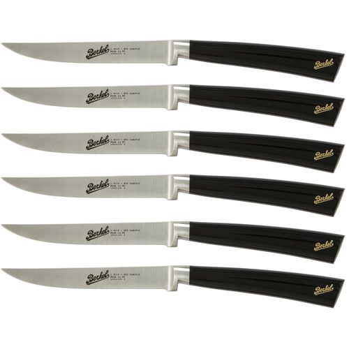 Couteau à steak avec manche en résine - ELEGANCE SET OF 6 BLACK - Berkel - avec lame en acier inoxydable