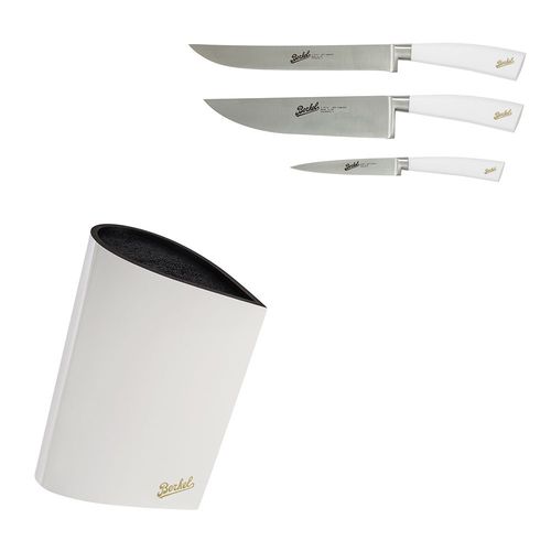 Range-couteaux en polypropylène - BAG + ELEGANCE CHEF SET OF 3 WHITE - Berkel - en HDF / en contreplaqué / en bois verni